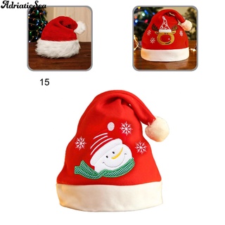 Adria หมวกคริสต์มาสซานตาคลอสกวางเรนเดียสโนว์แมน 43 แบบสําหรับเด็ก