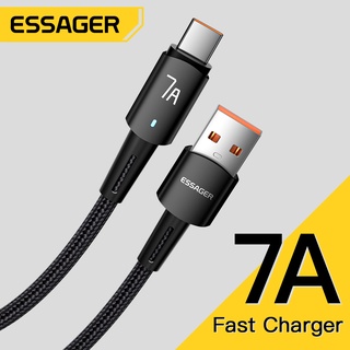 Essager 7A 100W type c สายชาร์จ Led สายชาร์จเร็ว usb to type c สายชาร์จข้อมูล สายชาร์จเร็ว สําหรับโทรศัพท์ Samsung Realme