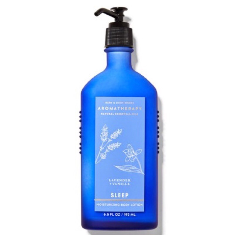bath-and-body-works-aromatherapy-body-lotion-sleep-lavender-vanilla-ฉลากสีฟ้า-ช่วยให้ร่างกายผ่อนคลาย-สงบนิ่งหลับลึก