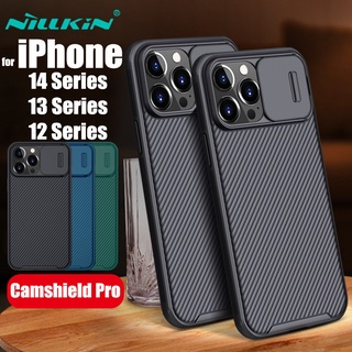 NILLKIN เคส iPhone 14 13 12 Pro Plus Max Mini รุ่น CamShield Pro Slide Camera Cover Protect Privacy Classic Back Cover