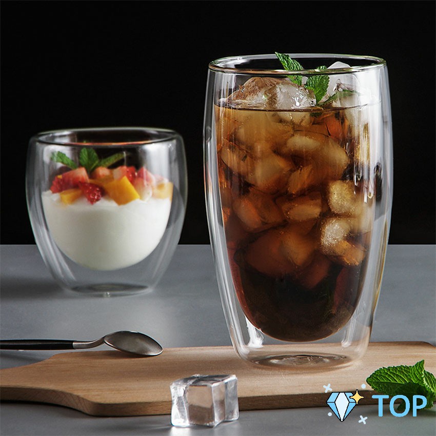ภาพหน้าปกสินค้าแก้วกาแฟ สไตล์ ญี่ปุ่น กาน้ำชาแก้วใส แก้ว Double-layer glass