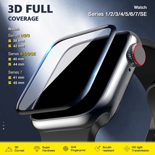 สินค้า ฟิล์ม สำหรับ smart Watch ฟิล์มกันรอย แบบโค้ง 3 มิติ ฟิล์มติดนาฬิกา Series1/2/3/4/5 ใหม่! Series 6, SE ,7