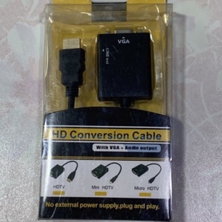 HDMI Converter Cable to VGA(female)+Audio output  ชุดสายแปลง