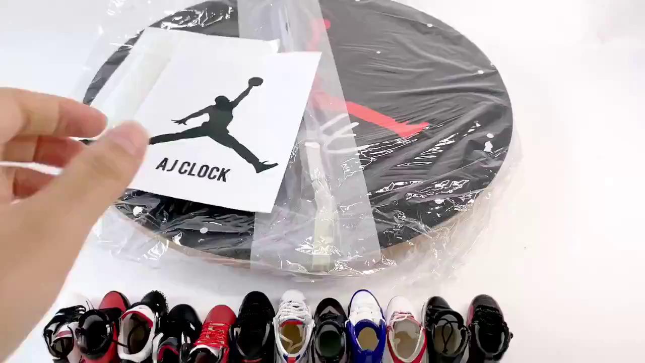 นาฬิกา-3d-aj-รองเท้าสามมิติรุ่น-black-aj1-12-นาฬิกาแขวน-aj-sneaker-clock