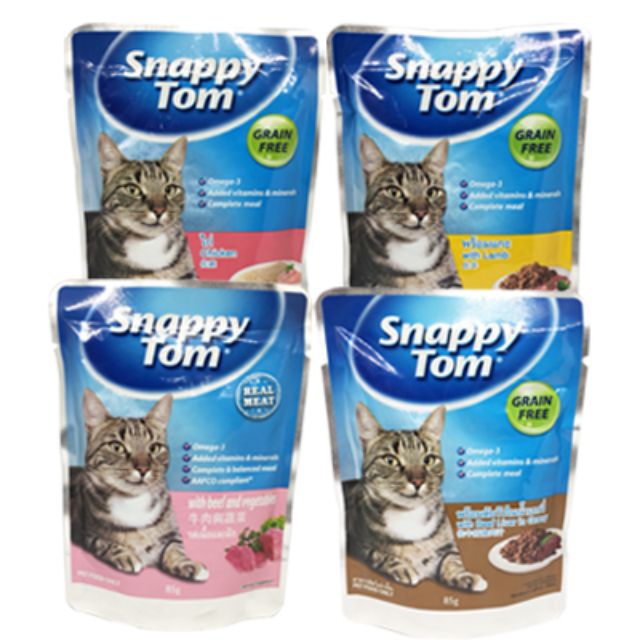 ภาพหน้าปกสินค้าSnappy tom อาหารแมว อาหารเปียกแมว ขนาด 85g จากร้าน aroundthepet บน Shopee