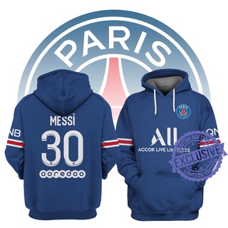 ใหม่ เสื้อฮู้ดแขนยาว สีพื้น พิมพ์ลาย ทีมฟุตบอล Messi 30 เยอรมันทีมเหย้า 2021-22