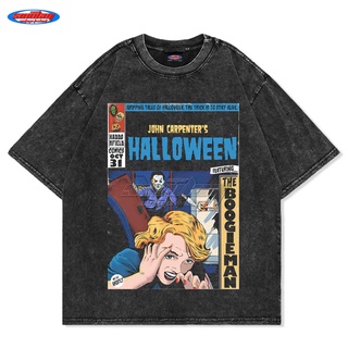 เสื้อยืดแขนสั้น พิมพ์ลาย HALLOWEEN ขนาดใหญ่ สําหรับผู้ชาย และผู้หญิง | เสื้อยืด ขนาดใหญ่ | เสื้อเชิ้ต สําหรับผู้ชาย | เส