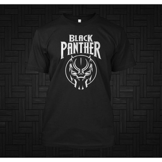 เสื้อยืด แบบนิ่ม ระบายอากาศได้ดี พิมพ์ลายการ์ตูน Black Panther Marvel สําหรับผู้ชาย และผู้หญิงสามารถปรับแต่งได้