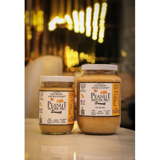 ภาพหน้าปกสินค้า450g Peanut Butter Pro (Unsweetened) 100% เนยถั่ว ถั่วลิสง 100% จากร้าน thai_health_reform_foods บน Shopee