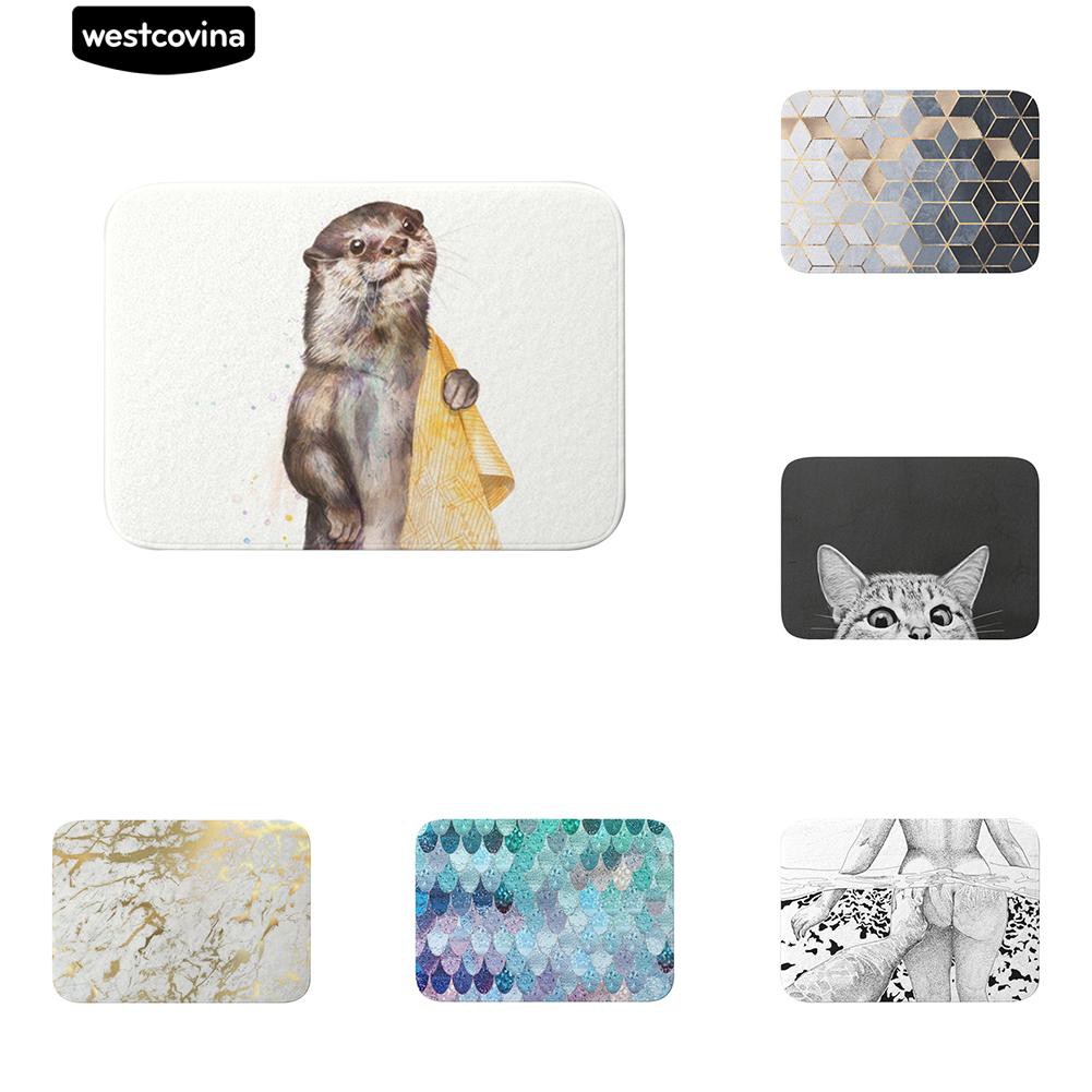 * Otter Cat Geometric Patterns พรมปูพื้นพรมพรมตกแต่ง | Shopee Thailand