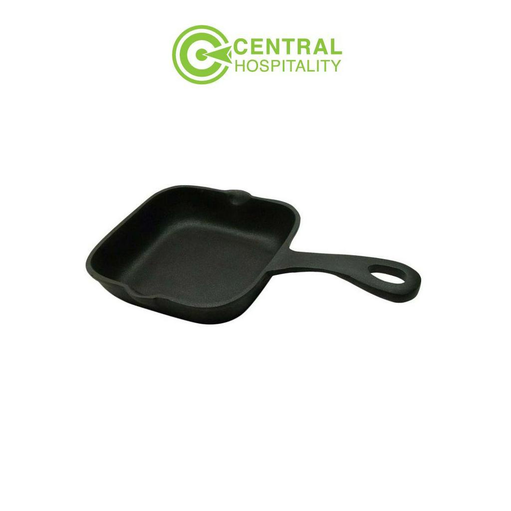 กะทะร้อน-กะทะเสริฟ-กะทะอลูมิเนียม-mini-pans-sqaure-pan-casted-aluminium-21x4-5cm-hk36