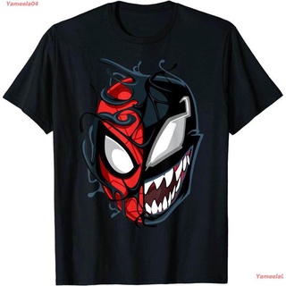 เสื้อยืดผ้าฝ้ายพิมพ์ลาย   【Uniqlooo】Yameela04 Marvel Spider-Man Maximum Venom Spider-Man Big Face T-Shirt เสื้อยืด ผู้ชา