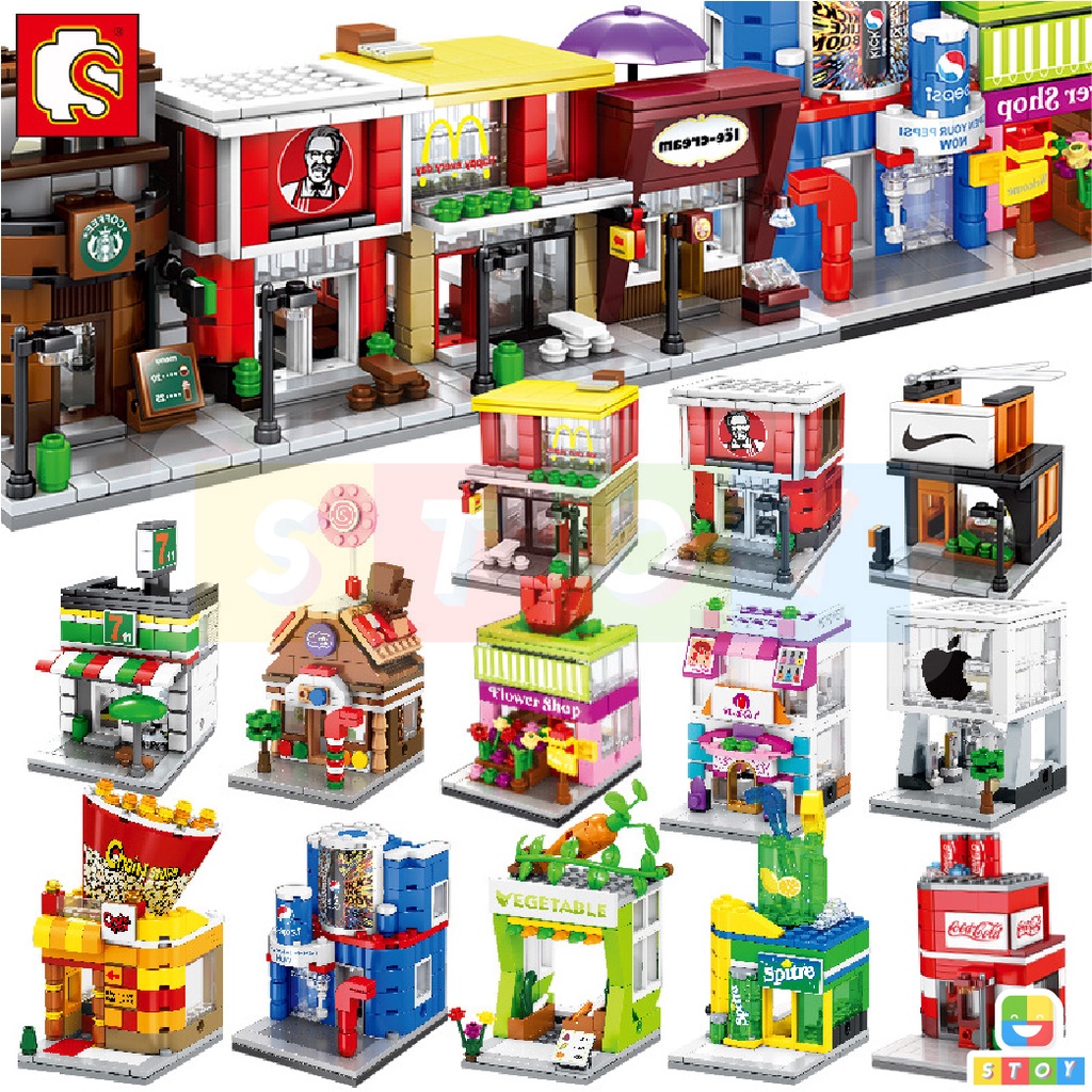 ภาพหน้าปกสินค้าตัวต่อเลโก้ SEMBO BLOCK Street Food ร้านค้า ตัวต่อร้านค้าชั้นนำ