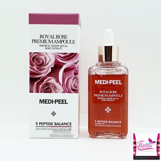 🔥ค่าส่งถูก ของแท้ ส่งเร็ว🔥MEDI-PEEL Royal Rose Premium Ampoule 9 Peptide Balance 100ml เซรั่มกุหลาบบำรุงผิวหน้า เมดิ พีล