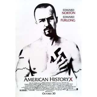 โปสเตอร์ หนัง อเมริกันนอกคอก X American History X 1998 POSTER 24”x35” Inch Edward Norton