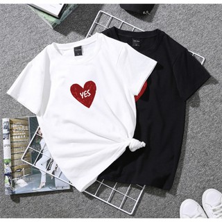 !!พร้อมส่ง!! เสื้อยืดแขนสั้นแฟชั่นน่ารักๆใส่ได้ทั้งชายและหญิง เนื้อผ้าดีใส่สบาย มี2สีให้เลือก สีขาว สีดำ ราคาถูกมากๆๆๆๆ