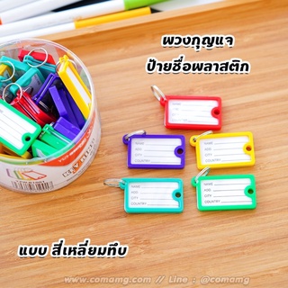 พวงกุญแจป้ายชื่อ แบบกระป๋อง (คละสี)