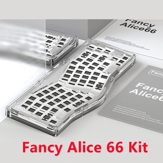 【พร้อมส่ง】FancyAlice66 ชุดคีย์บอร์ดเมคคานิคอล แบบมีสาย อะคริลิค RGB รองรับ QMK VIA