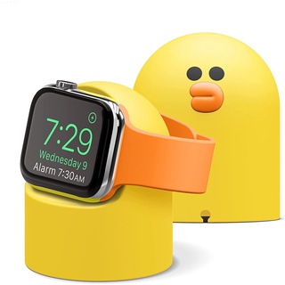 ที่วางนาฬิกาข้อมือ ลายการ์ตูนเป็ดน้อยน่ารัก สีเหลือง สําหรับ Apple Watch7654321Se Series แท่นชาร์จ สําหรับ Apple Watch