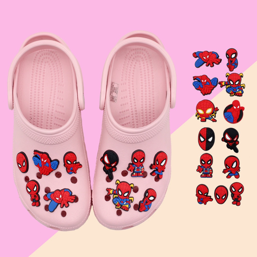 jibbitz-crocs-spiderman-การ์ตูนอะนิเมะ-diy-ถอดได้-pvc-accessories-shoe-charms-ของขวัญคริสต์มาสสำหรับเด็ก-รองเท้าแตะ-หัวเข็มขัด-1000-รุ่น-สําหรับคุณเลือก-อุปกรณ์รองเท้ารองเท้าแตะ