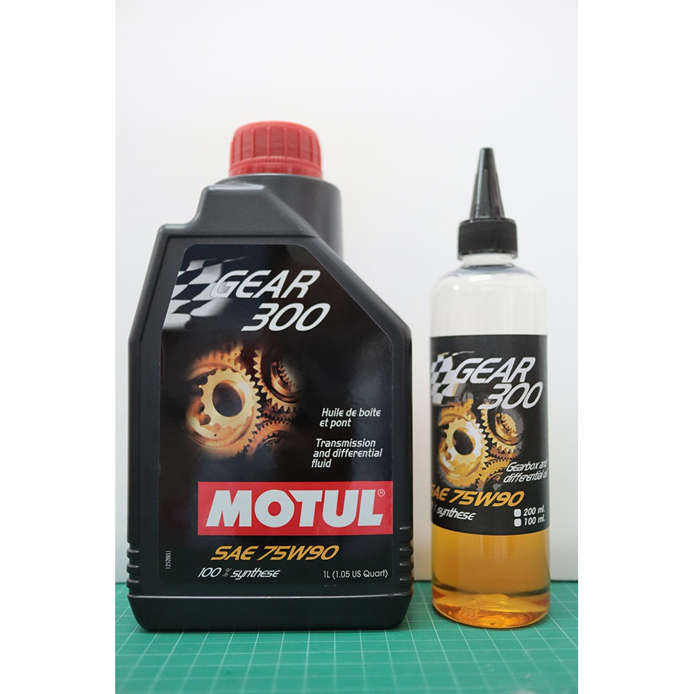 แบ่งขาย-200-300-ml-น้ำมันเฟืองท้ายสังเคราะห์แท้100-motul-gear300-75w90