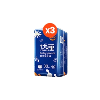 YOULI แพมเพิส แพมเพิสเด็ก แพมเพิสยกลัง Day&Night Baby Pants ผ้าอ้อมเด็ก ผ้าอ้อมสำเร็จรูป M-5XL(x3แพ็ค) กางเกงผ้าอ้อม