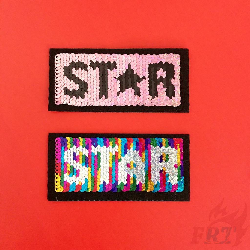 ราคาแผ่นป้ายลายดาวสำหรับตกแต่งบ้าน 1 ชิ้น（☸ Letter Sequins Patch ☸）