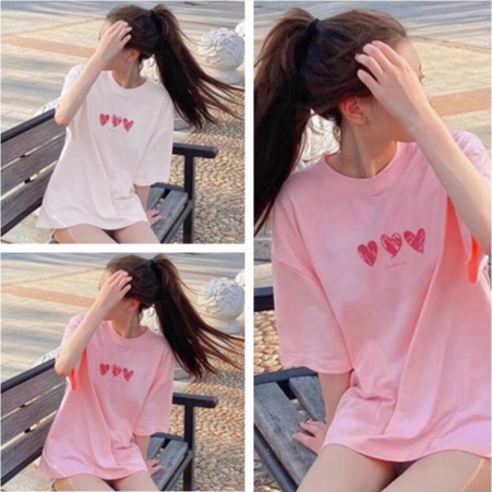 fashiongirl1688-เสื้อโอเวอร์ไซส์แขนสั้น-เสื้อผ้าวัยรุ่นแฟชั่นเกาหลี-พิมพ์ลาย-คอกลม-สตรี-พร้อมส่ง