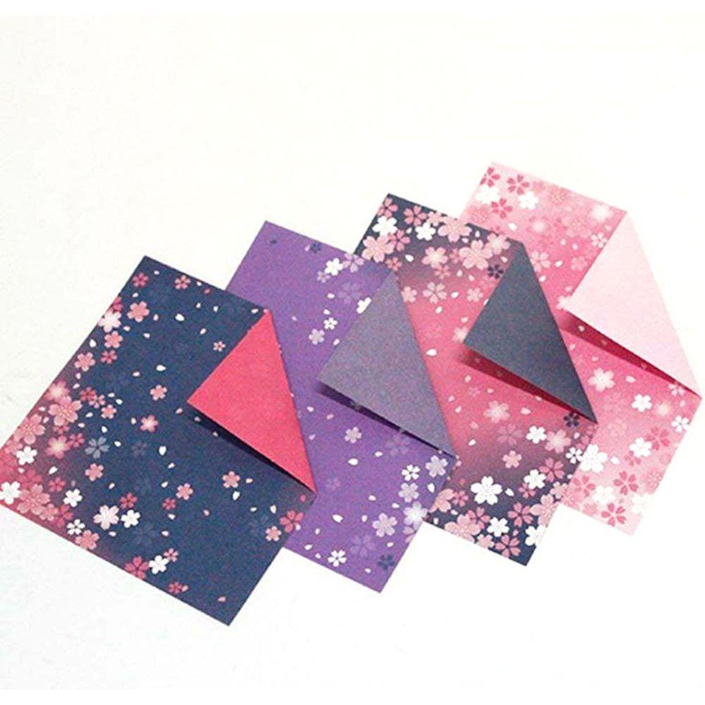 alisond1-กระดาษโอริงามิ-ทรงสี่เหลี่ยม-ลายดอกซากุระ-สองด้าน-หลากสีสัน-แฮนด์เมด-diy-สําหรับเด็ก