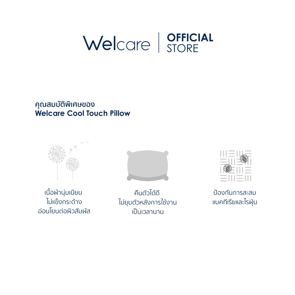 ข้อมูลเกี่ยวกับ Welcare หมอนสุขภาพ Cool Touch