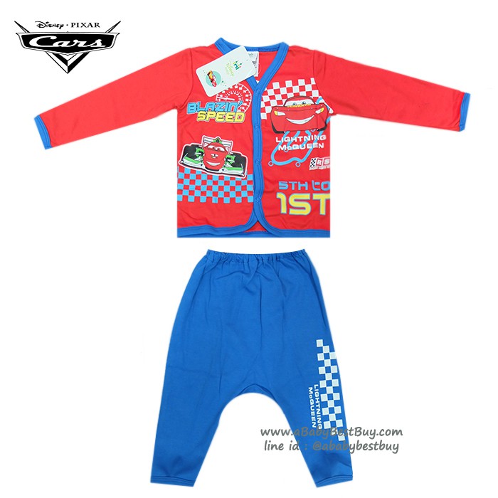 ชุดนอนเด็กเล็กผู้ชาย-disney-cars-เสื้อแขนยาวสีแดง-กางเกงขายาว-สุดเท่ห์-ลิขสิทธิ์แท้-สำหรับเด็กอายุ-1-24-เดือน