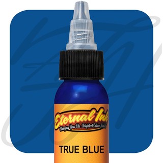 หมึกสักอีเทอนอล สีน้ำเงิน ขนาด 1 ออนซ์ สีสักลาย เอทานอล หมึกสัก เอทานอล หมึกแท้ 100% จากอเมริกา Eternal Ink True Blue