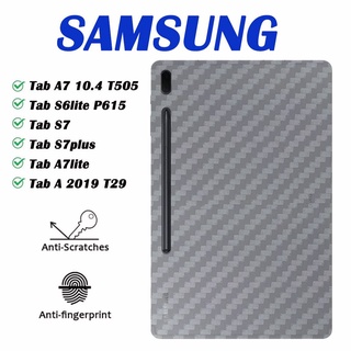 ฟิล์มหลังลายเคฟล่า  Samsung Tab A7 10.4 T505/Tab S6lite P615/Tab S7/Tab S7plus/Tab A7lite/Tab A 2019 T295  ฟิล์มหลัง