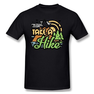 เสื้อยืดคอกลม แขนสั้น ผ้าฝ้าย พิมพ์ลาย Take A Hike สไตล์วินเทจ เรโทร สําหรับผู้ชาย