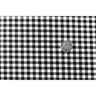 [SALE] 45x55 ซม. ผ้าเมตร ผ้าคอตตอน ผ้าฝ้ายแท้ 100% ผ้าตารางขนาดเล็ก ผ้าลายสก็อต สีขาวดำ Black &amp; White [PFQ611]