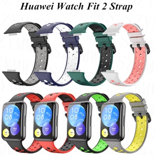 ภาพหน้าปกสินค้าสายนาฬิกาข้อมือซิลิโคน แบบเปลี่ยน สําหรับ Huawei Watch Fit 2 ที่เกี่ยวข้อง