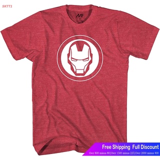 SKTT1 Marvelเสื้อยืดแขนสั้น Marvel Avengers Iron Woman Mask Logo Endgame T-Shirt Marvel Short sleeve T-shirts
