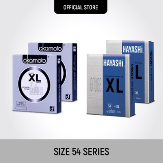 สินค้า Okamoto&Hayashi Size XL Series ถุงยางอนามัย เซ็ต เอ็กซ์แอล ขนาด 54 มม.(อย่างละ 2 กล่อง)