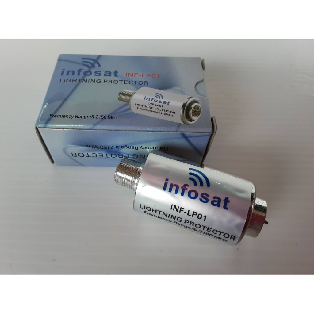 infosat-อุปกรณ์ป้องกันฟ้าผ่าจานดาวเทียม