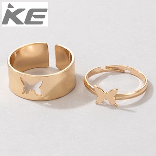 Butterfly Ring Set Creative Hollow Punk Couple Rings for girls for women low price