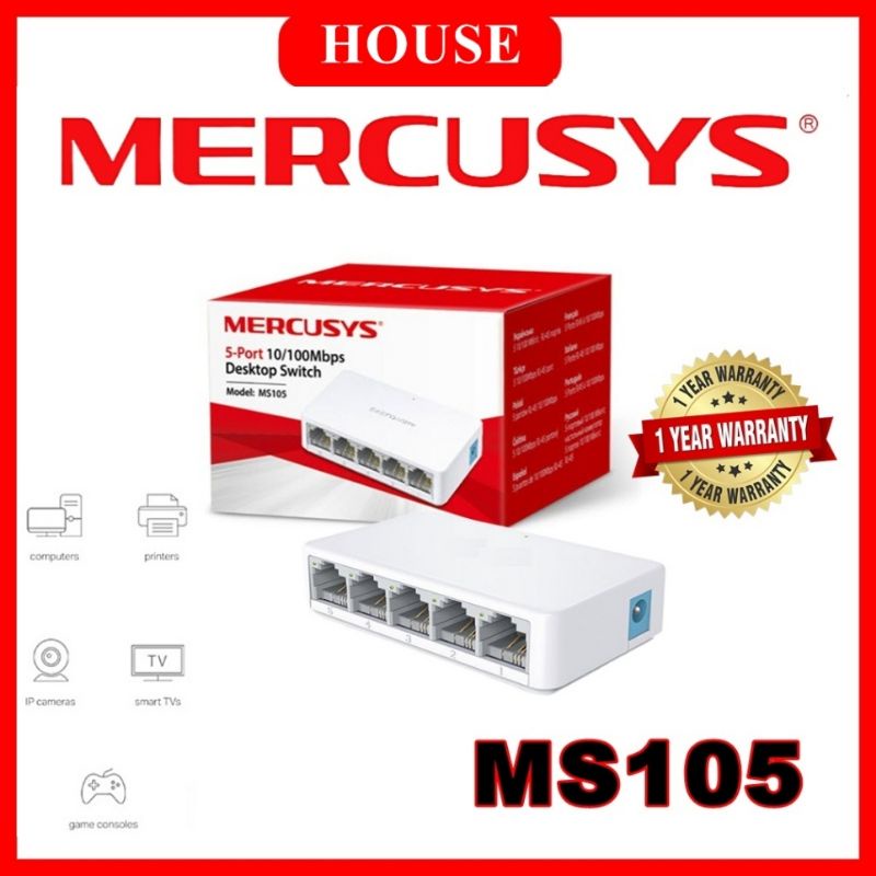 mercusys-ms105-5-port-10-100mbps-desktop-switch-ประกัน-1ปี