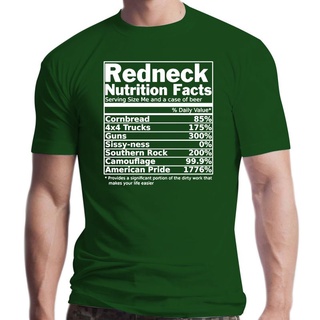 [S-5XL] เสื้อยืด คอกลม โอเวอร์ไซซ์ ลาย Redneck Nutrition Facts แฟชั่นสําหรับผู้ชาย