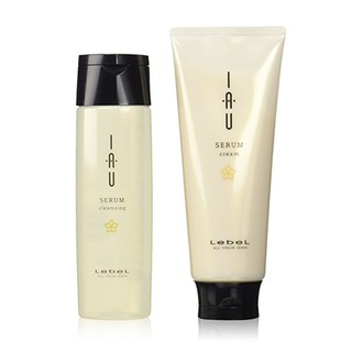 LebeL IAU Serum cleansing shampoo + conditioner 200ml เลอเบลอิโอวเซรุ่มแชมพูพร้อมครีมนวดสำหรับกระชับลอนดัด