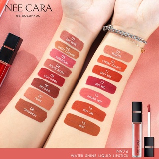 NEE CARA WATER SHINE LIQUID LIPSTICK MATTE- N976 นีคาร่า ลิป ลิปสติก ลิปสติกเนื้อแมต ลิปจุ่ม เนื้อแมทท์