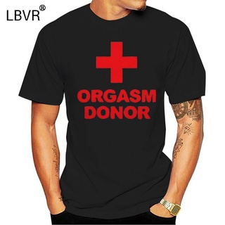 เสื้อยืด ผ้าฝ้าย พิมพ์ลาย Orgasm Donor สีดํา แฟชั่นสําหรับผู้ชาย 2022S-5XL