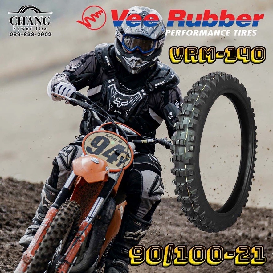 ยางรถมอไซค์วิบาก-90-100-21-รุ่นvrm-140-ยี่ห้อvee-rubber