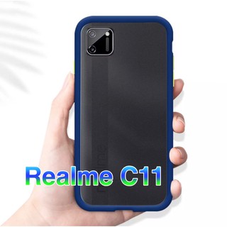 [ ส่งจากไทย ] Case Realme C11 เคสกันกระแทก ปุ่มสีผิวด้าน ขอบนิ่มหลังแข็ง เคสโทรศัพท์ เรียวมี พร้อมส่ง