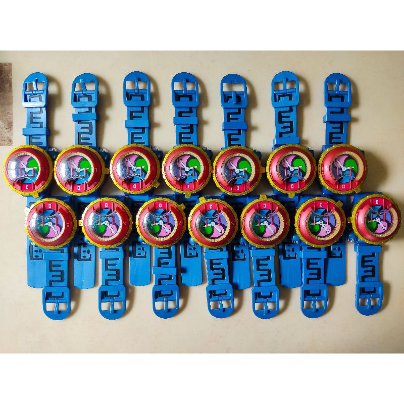 นาฬิกาโยไควอช-yokai-watch-รุ่นซีโร่-หน้าปัดขอบแดงทองสายสีฟ้า-bandai-แท้-พร้อมส่ง