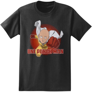 เสื้อทหาร เสื้อยืดสีขาว New One Punch Man Saitama One Punch Mens T-Shirt saleสินค้ามาใหม่ เสื้อยืด