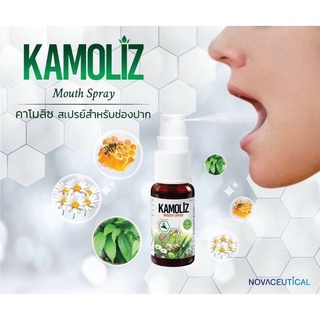 🐝ดีที่สุด 🐝 KAMOLIZ สเปรย์สำหรับช่องปาก Mouth Spray 15ml. Kamoliz Mouth Spray ใช้ Propolis นำเข้าจากอิตาลีที่ดีที่สุด